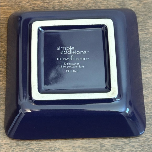 PAMPERED CHEF SIMPLE ADDITIONS PURPLE SMALL SQUARE DIP SERVING BOWL & PLATE SET - Picture 6 of 6